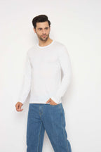 Neva Round Neck Solid Men tshirt Full sleeves Chest Logo