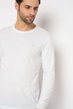 Neva Round Neck Solid Men tshirt Full sleeves Chest Logo