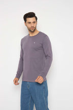 Neva Round Neck Solid Men tshirt Full sleeves Chest Logo