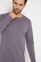 Neva Round Neck Solid Men tshirt Full sleeves Chest Logo