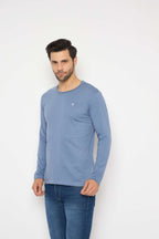 Neva Round Neck Solid Men tshirt Full sleeves Chest Logo