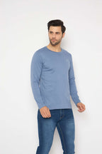 Neva Round Neck Solid Men tshirt Full sleeves Chest Logo