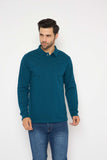 Neva Polo Neck Solid Men tshirt Full sleeves chest pocket