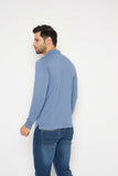 Neva Polo Neck Solid Men tshirt Full sleeves chest pocket