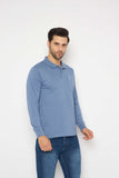 Neva Polo Neck Solid Men tshirt Full sleeves chest pocket