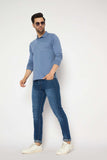 Neva Polo Neck Solid Men tshirt Full sleeves chest pocket