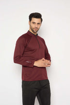 Neva High Neck Solid Men tshirt Full sleeves