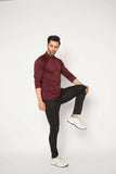 Neva High Neck Solid Men tshirt Full sleeves