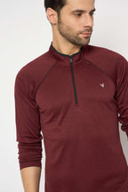 Neva High Neck Solid Men tshirt Full sleeves