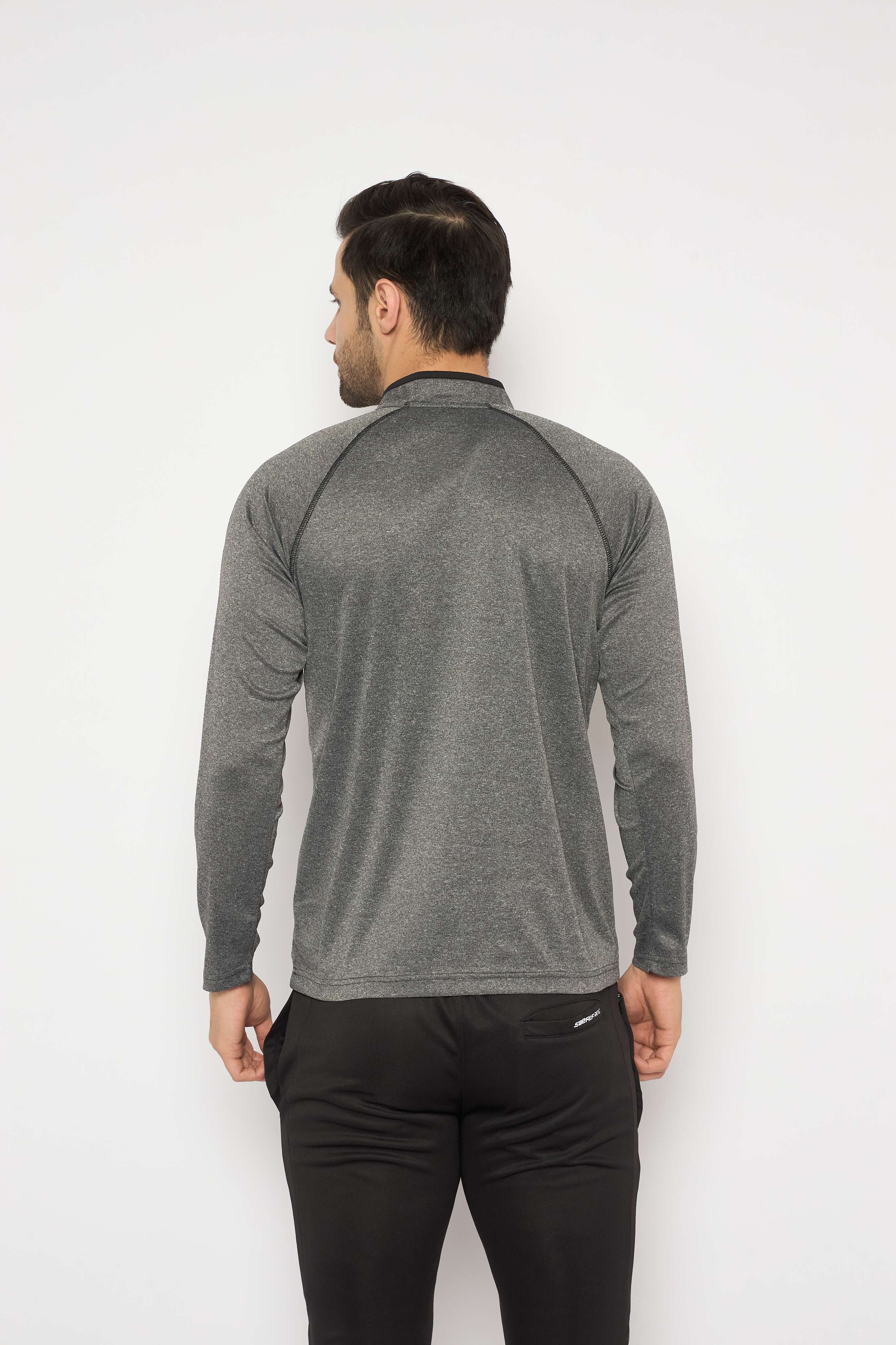 Neva High Neck Solid Men tshirt Full sleeves