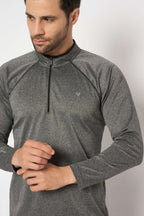 Neva High Neck Solid Men tshirt Full sleeves