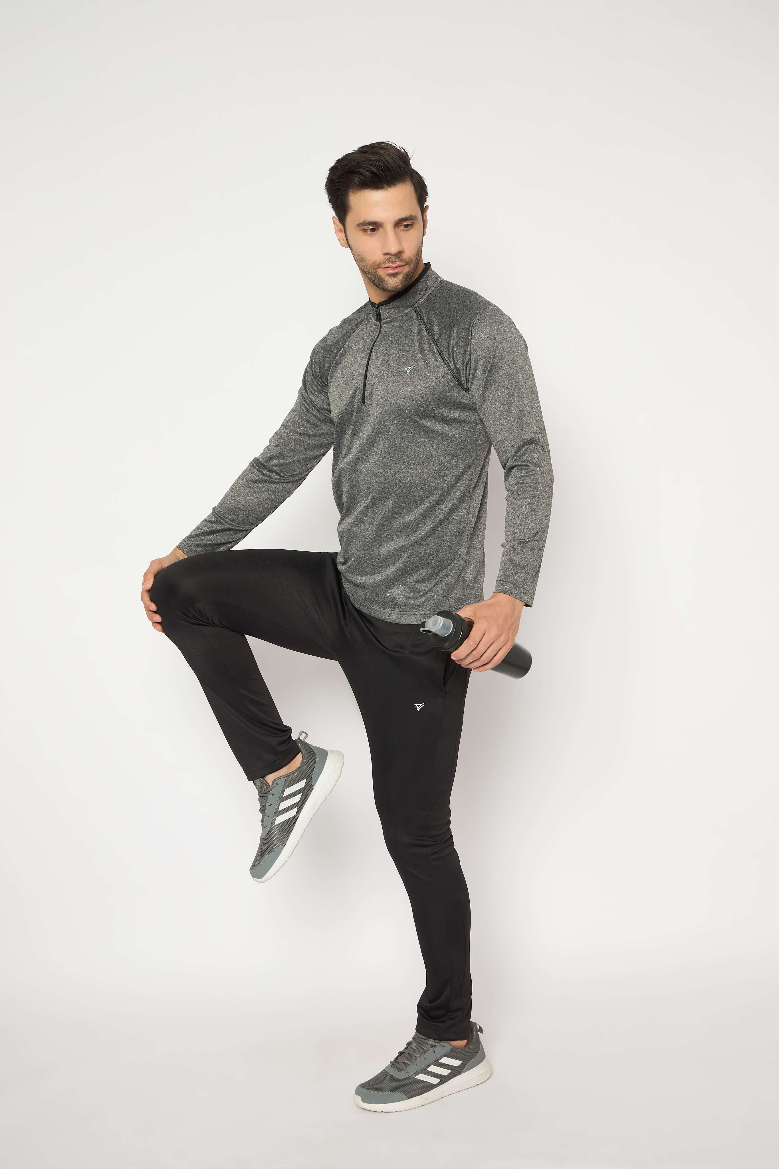 Neva High Neck Solid Men tshirt Full sleeves