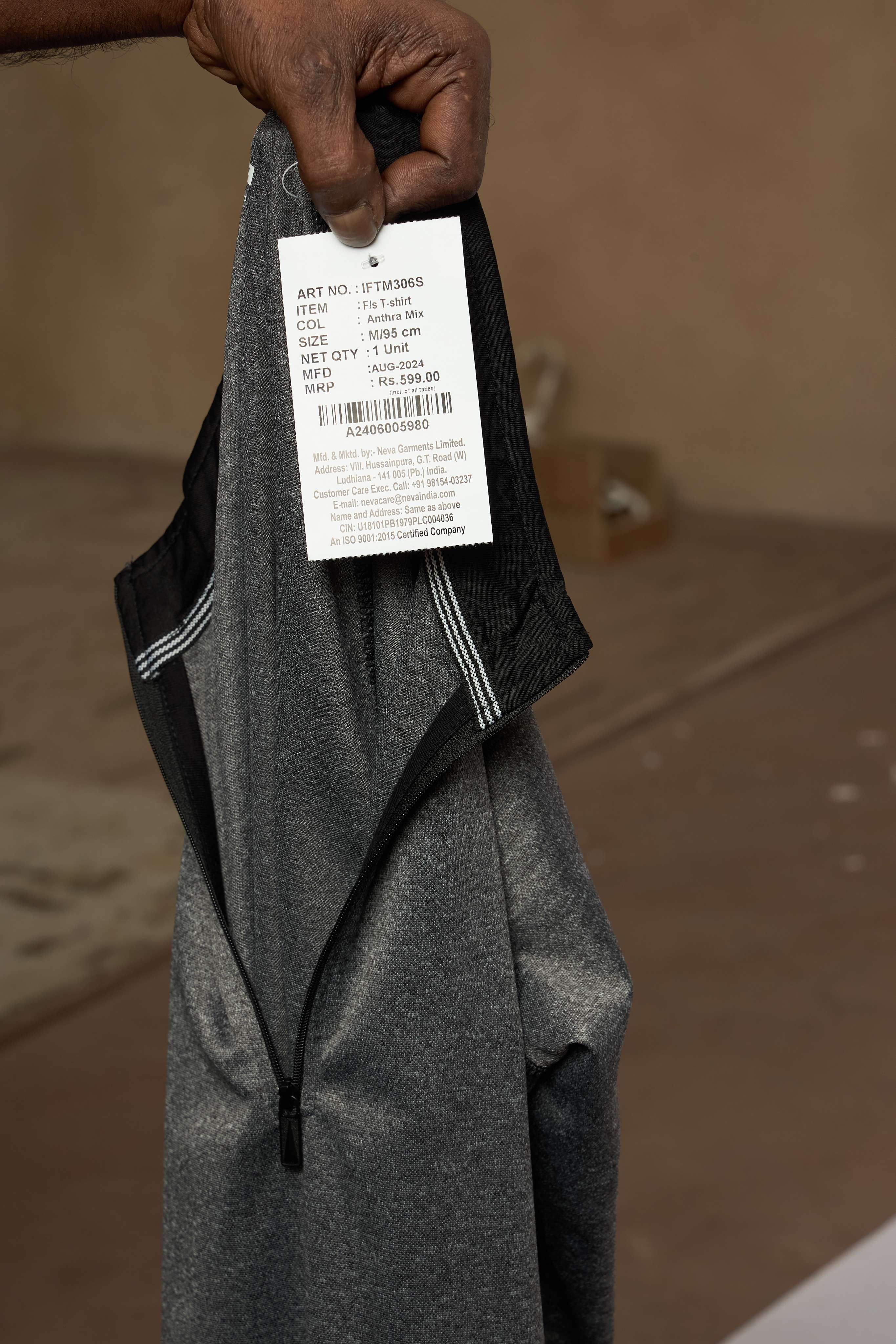 Neva High Neck Solid Men tshirt Full sleeves