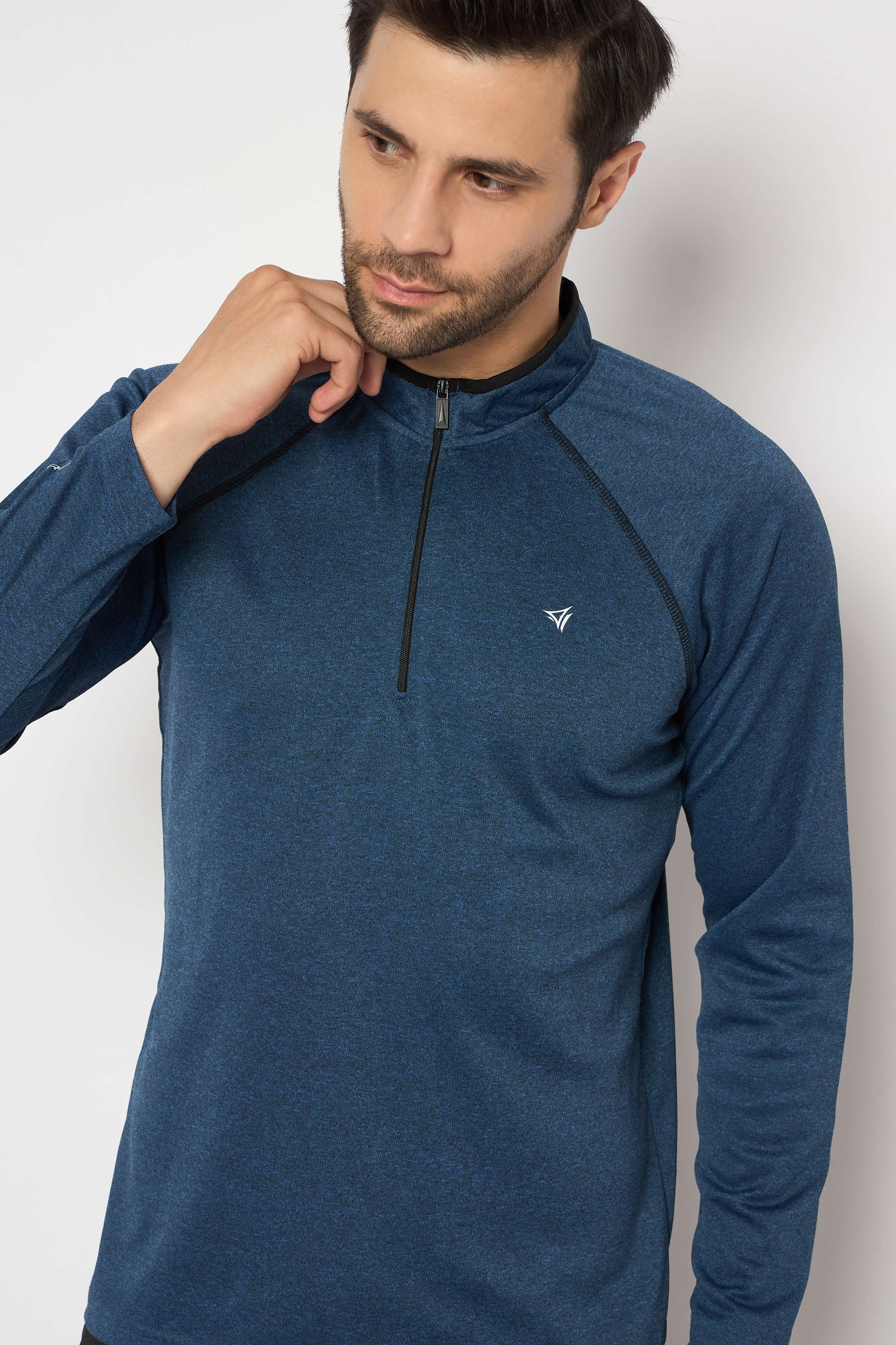 Neva High Neck Solid Men tshirt Full sleeves