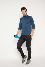 Neva High Neck Solid Men tshirt Full sleeves