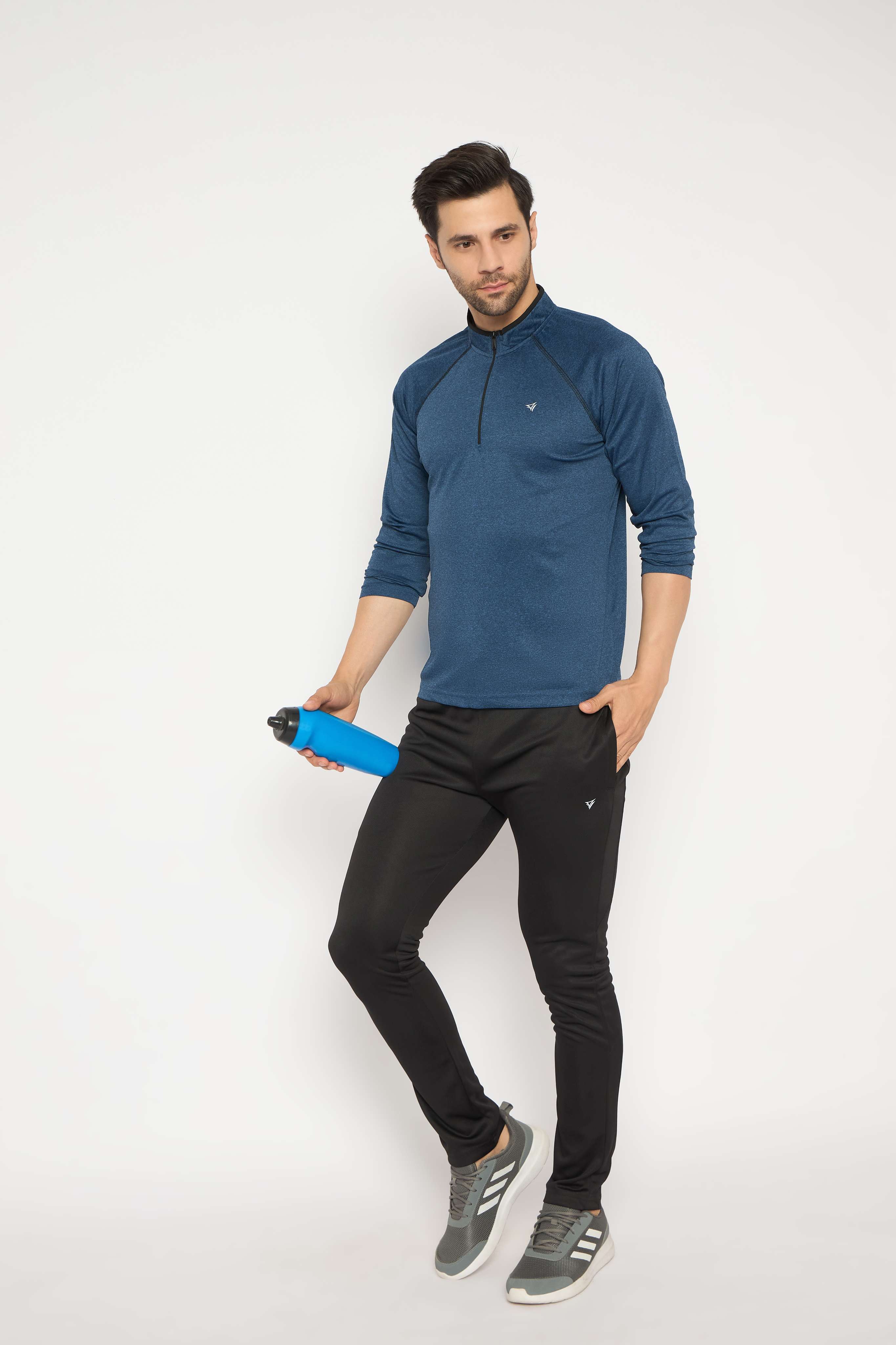 Neva High Neck Solid Men tshirt Full sleeves