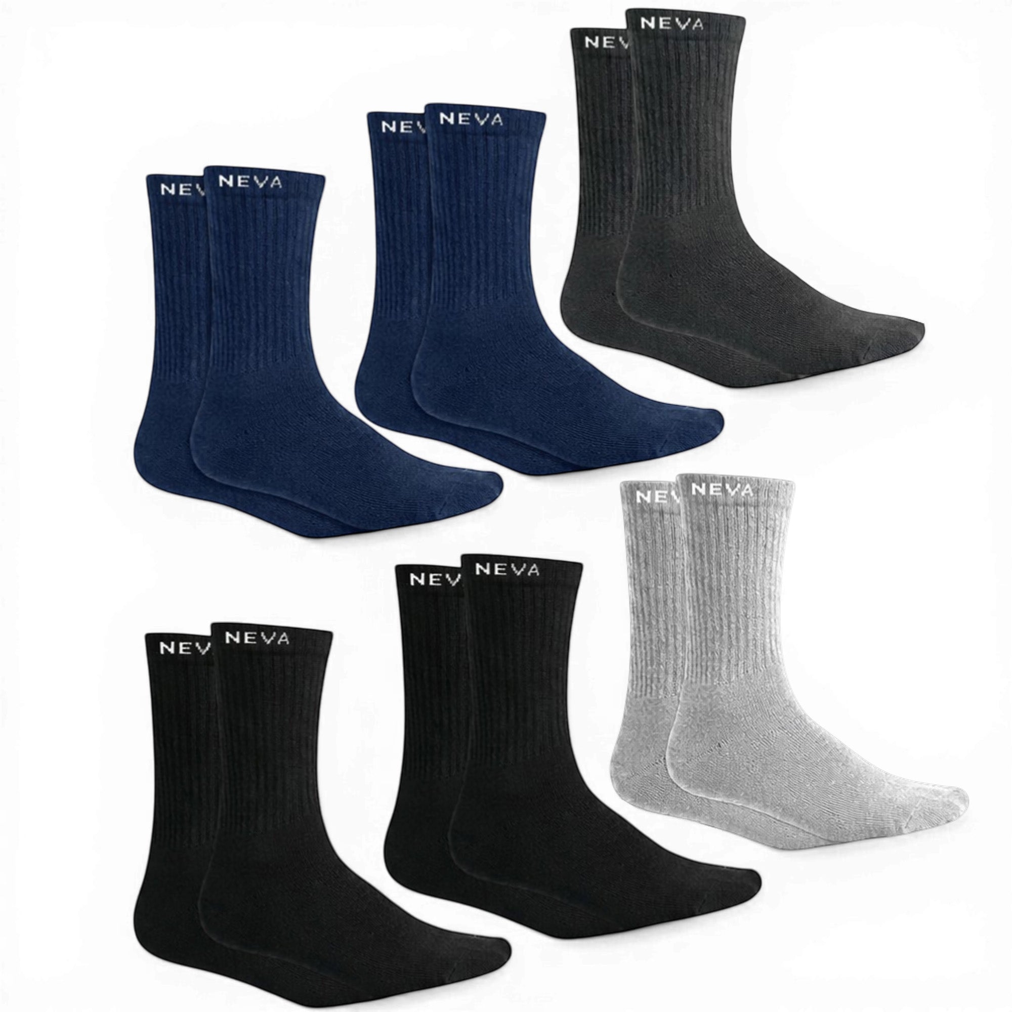 Crew length socks (Pack of 6)