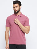 Neva Men Polo Neck Half Sleeves T-shirt Solid Pattern Chest Pocket