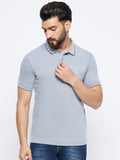 Neva Men Polo Neck Half Sleeves T-shirt Solid Pattern Chest Pocket