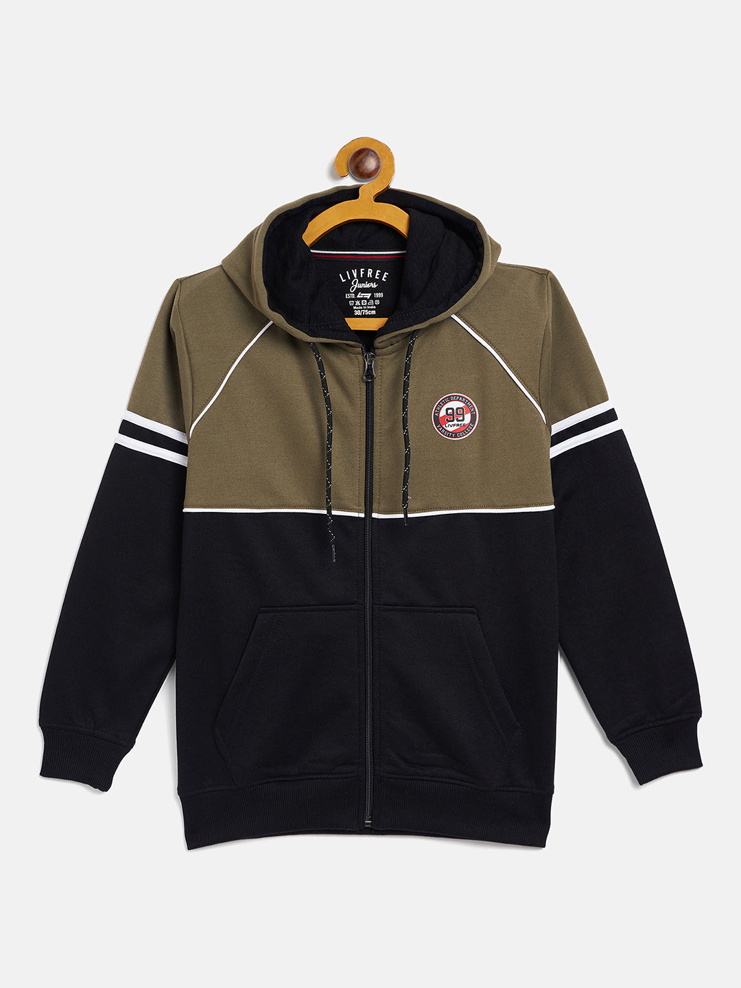 LIVFREE KID BOY'S FULL ZIPPER HOODIE SWEATSHIRT