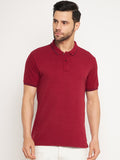 Neva Men Polo Neck Half Sleeves T-shirt Solid pattern Chest Pocket