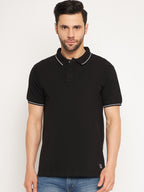 Neva Men Polo Neck Half Sleeves T-shirt Solid pattern Chest Pocket