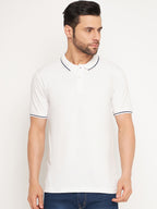 Neva Men Polo Neck Half Sleeves T-shirt Solid pattern Chest Pocket