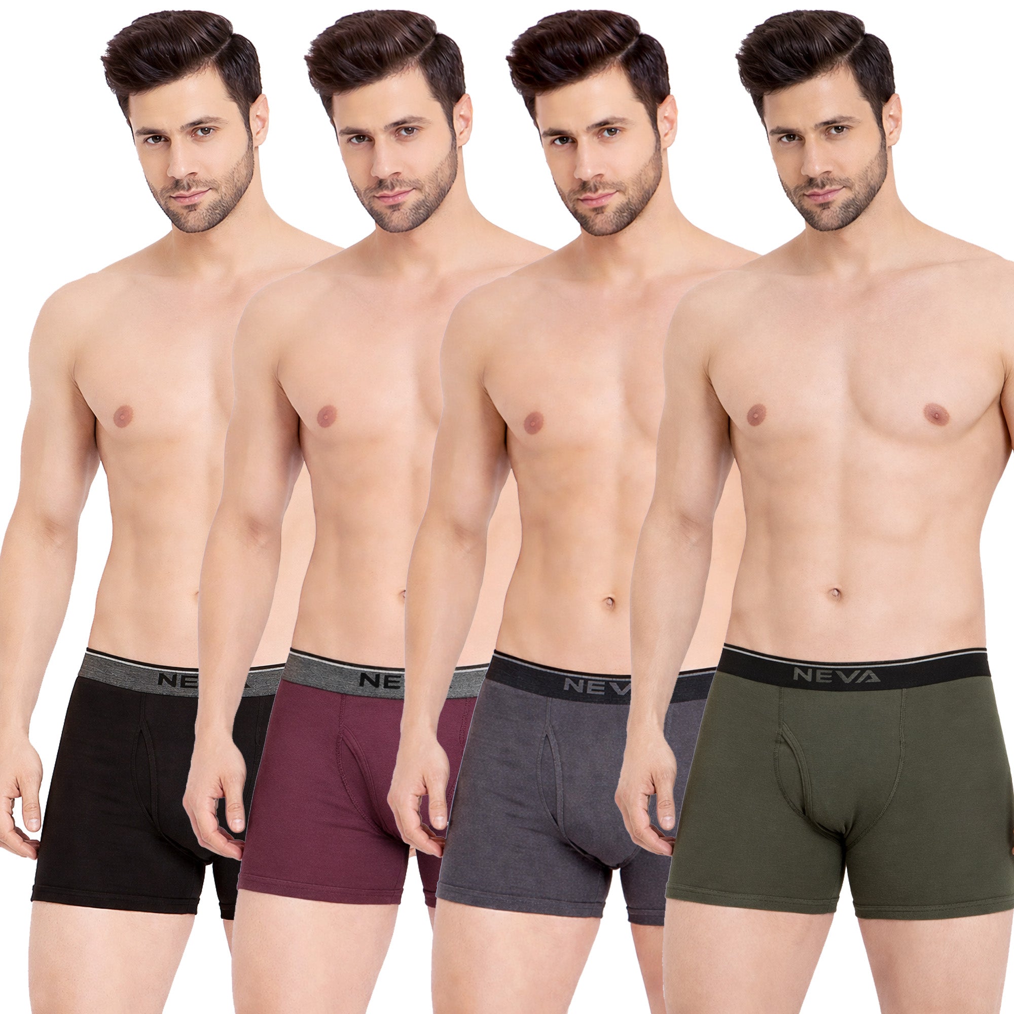 Rib Knit Top Elastic Trunk (Pack of 4)