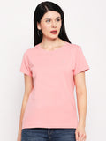 Neva Women T-shirt Half sleeves Round Neck Solid pattern Regular Fit