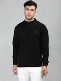 Neva Men Hoody Neck Full Sleeves Sweater Solid pattern