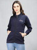 Neva Women T-Neck Full Sleeves Sweatshirt Typography on Front and Back pattern