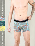 Neva Modal Printed Short Trunk for Men - Yellow, Sea Green, Bottle Green Collection (Pack of 3)