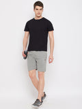 Livfree Men's Bermuda in Wave Pattern Both Side Zipper Pockets - Grey Mix
