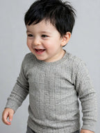 Neva Kids Unisex (Boys and Girls) 3 Uppers Set Esancia Thermal- Milange Grey