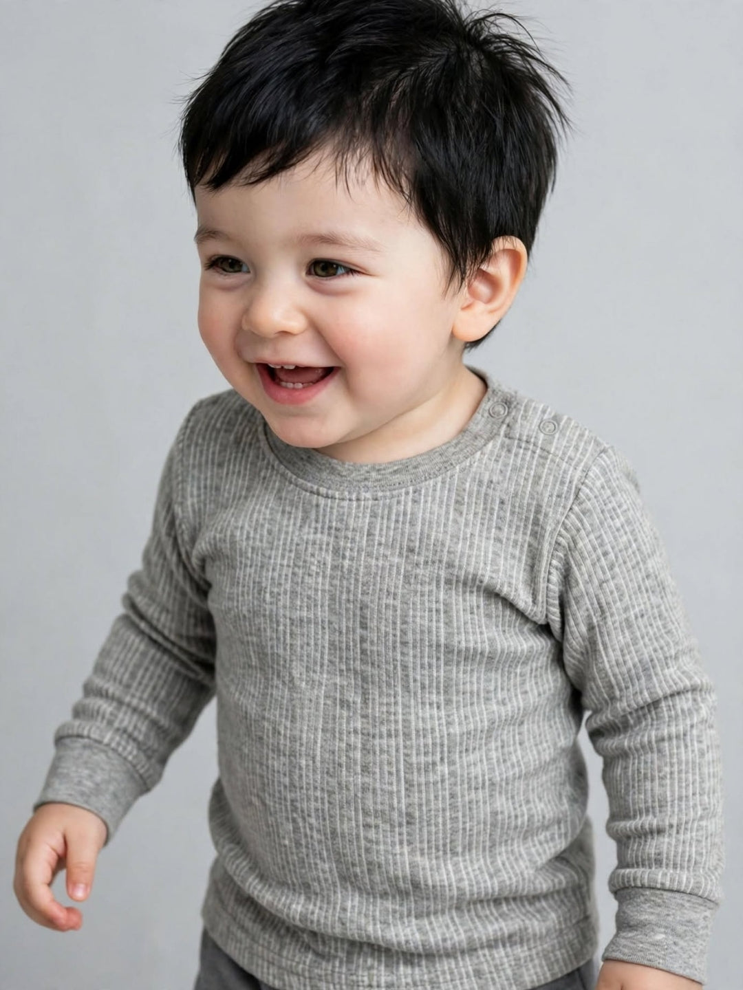 Neva Kids Unisex (Boys and Girls) 3 Uppers Set Esancia Thermal- Milange Grey