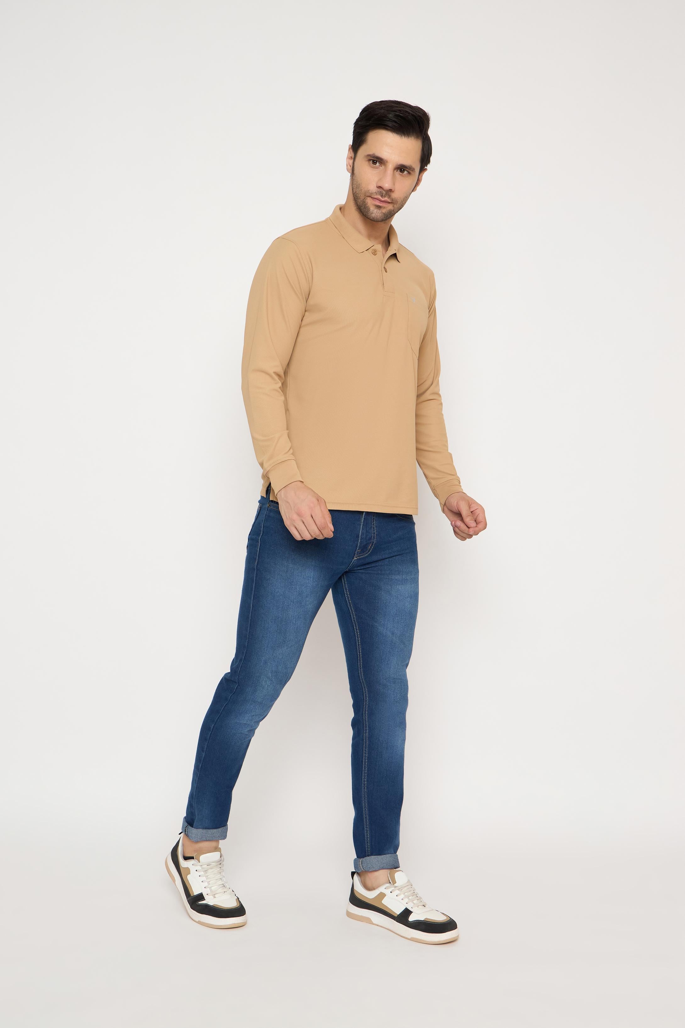 Full Sleeve Polo With Pocket