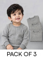 Neva Kids Unisex (Boys and Girls) 3 Uppers Set Esancia Thermal- Milange Grey