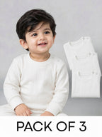 Neva Kids Unisex (Boys and Girls) 3 Uppers Set Esancia Thermal- Off White