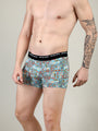 Neva Modal Printed Short Trunk for Men - Yellow, Sky, Sea Green Collection (Pack of 3)