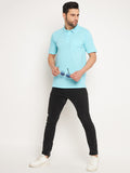 Neva Men Polo Neck Half Sleeves T-shirt Solid pattern Chest Pocket