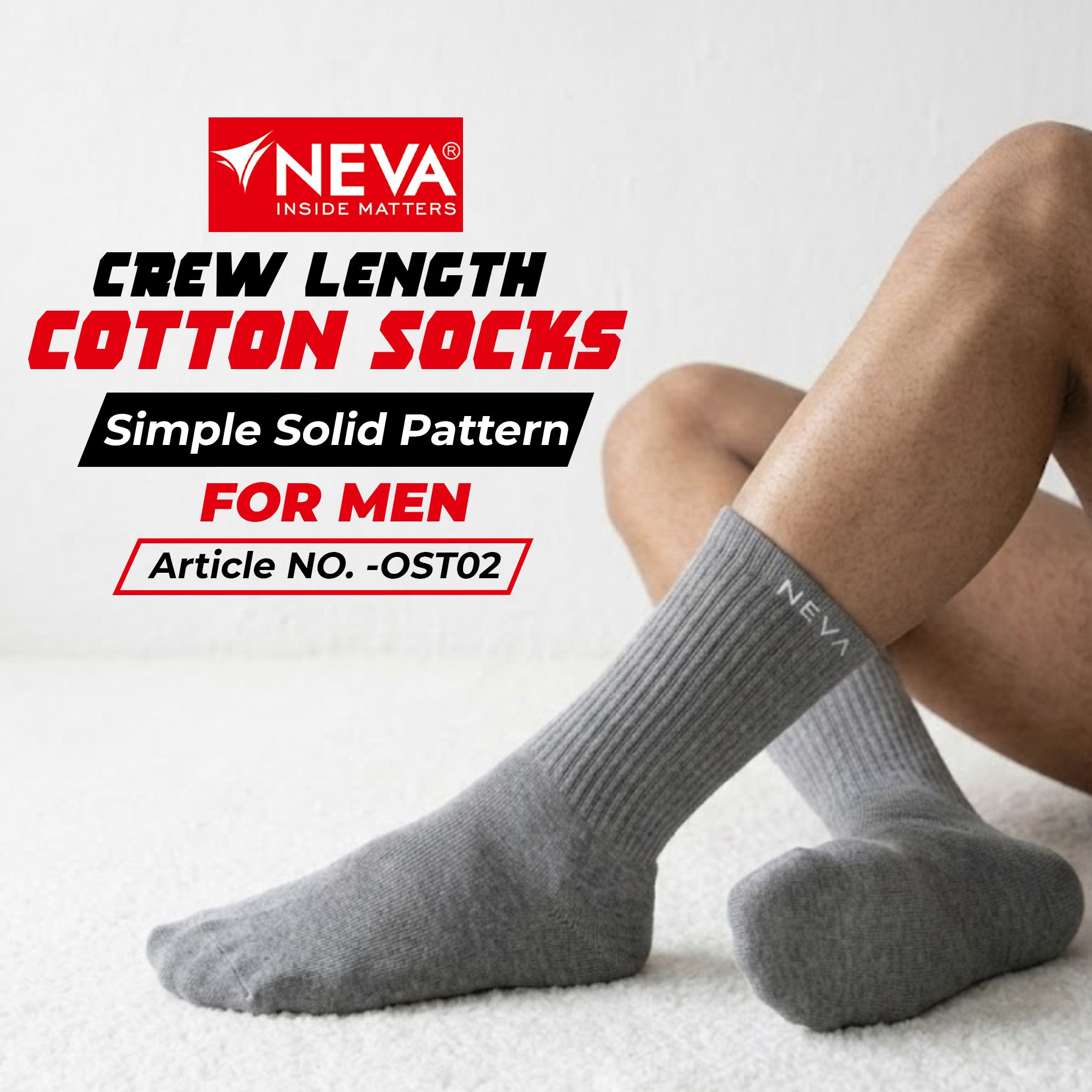 Crew length socks (Pack of 6)