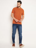 Neva Men Polo Neck Half Sleeves T-shirt Solid Pattern Chest Pocket