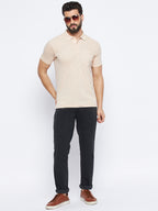 Neva Men Polo Neck Half Sleeves T-shirt Solid Pattern Chest Pocket