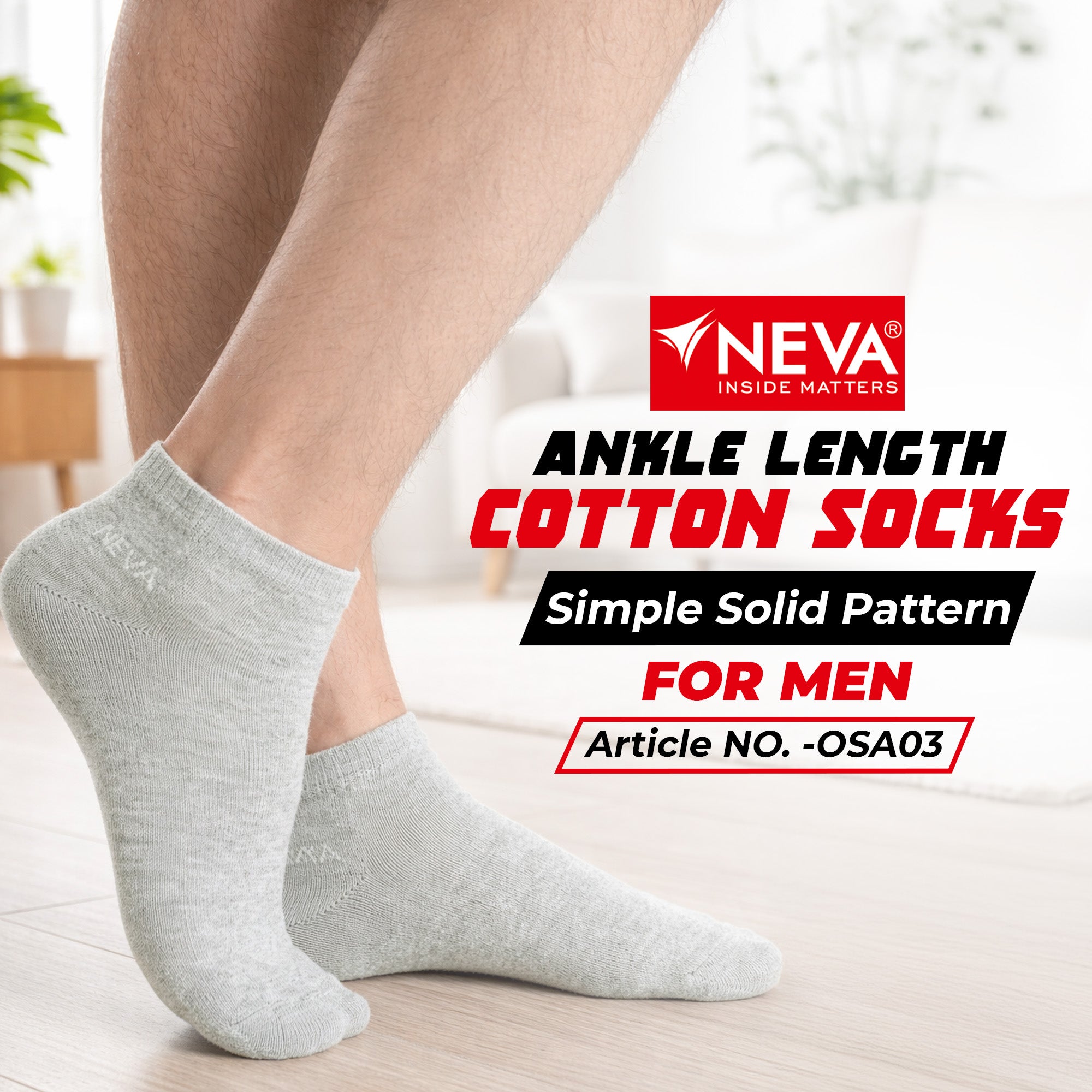 Ankle length sock (Pack of 4)