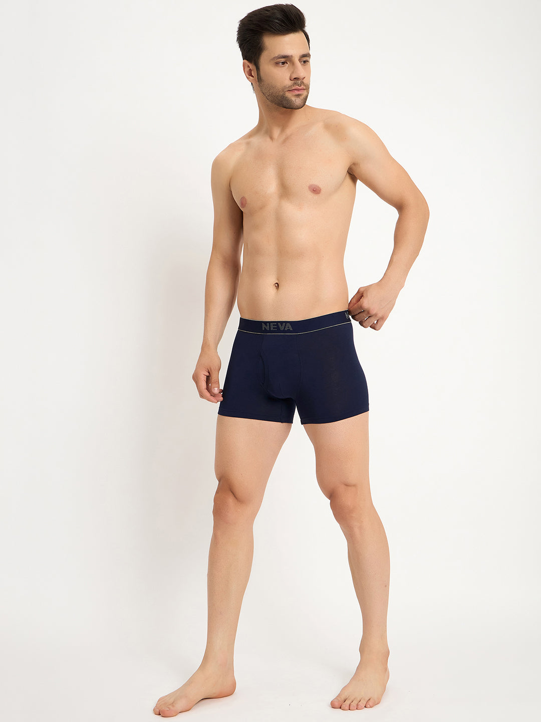 Neva MAXX Gents pack of 2 Trunks elasticated waistband front open fly