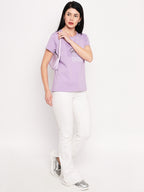 Neva Women T-shirt Half sleeves Round Neck Typography pattern Regular Fit