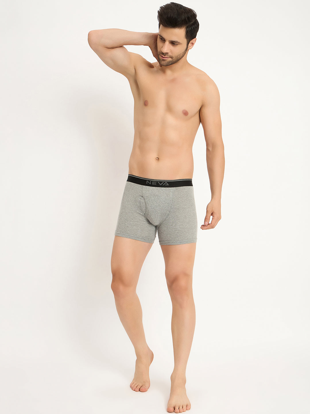 Rib Boxer Brief Top Elastic with Front open Fly NEVA Pack Of 3 Breathability Trunks PEP09-ANT