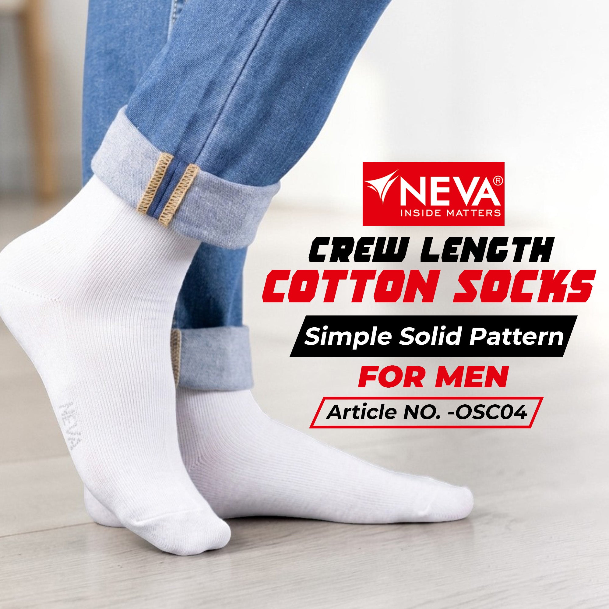 Crew Length Socks (Pack of 4)