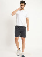 Neva Men Bermuda Elasticated drawstring waistband side pockets solid pattern