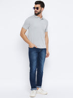 Neva Men Polo Neck Half Sleeves T-shirt Solid Pattern Chest Pocket